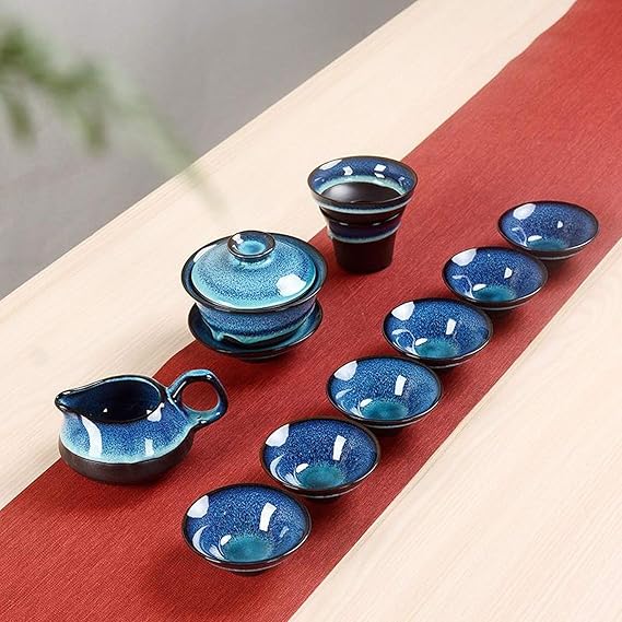 Chinese Kung Fu Tea Set, Portable Tea Set, Ceramic Teapot, Gaiwan Tea Cups, Tea Ceremony, Main Teapot, Gift, 4, Teapots (5 as shown) (2 as shown)