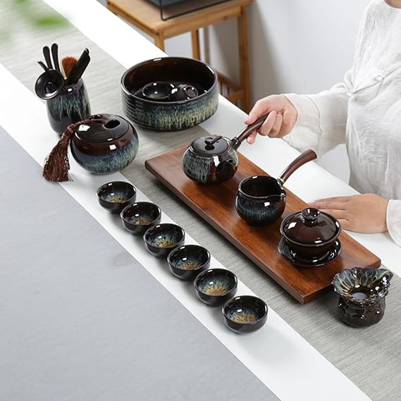 Tea Set, Tea Set Tea Set Tea Cup Set Ceramic Kung Fu Tea Set, Household Teapot Teacup Gift Box Set