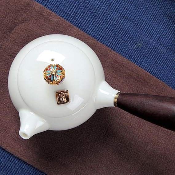 Chinese Tea Set Tea Set Tea Sets for adultsSuet Jade White Porcelain Teacup and Teapot Set, Household Kung Fu Tea Set