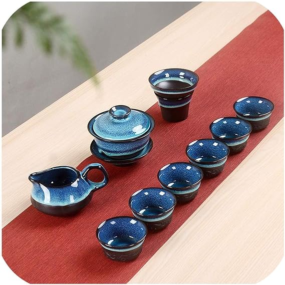 Chinese Kung Fu Tea Set, Portable Tea Set, Ceramic Teapot, Gaiwan Tea Cups, Tea Ceremony, Main Teapot, Gift, 4, Teapots (5 as shown) (2 as shown)