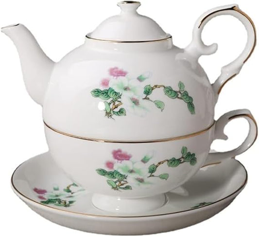 Ceramic Tea Set with Soft Porcelain Mug Creative Set for Mother and Child