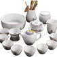 White Porcelain Tea Set for Home, Living Room, Office, Tea Preparation for Guests, Tea Cup