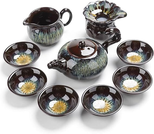 Tea Set, Tea Set Tea Set Tea Cup Set Ceramic Kung Fu Tea Set, Household Teapot Teacup Gift Box Set